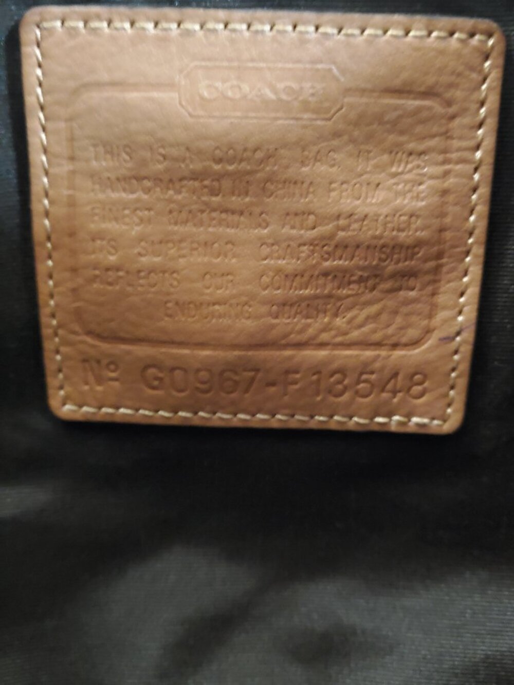 32. COACH SIGNATURE LOGO MEDIUM ZIP TOP SHOULDER BAG BROWN/BEIGE LINED POCKETS - Picture 8 of 8
